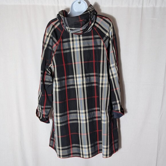 FROCCELLA Netherland NWT coat trench windbreaker Sz LARGE CHECKED HOOD OLD MONEY - Picture 6 of 14
